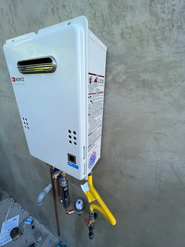Tankless water heater installation for Lazy Brook - Timbergrove homes